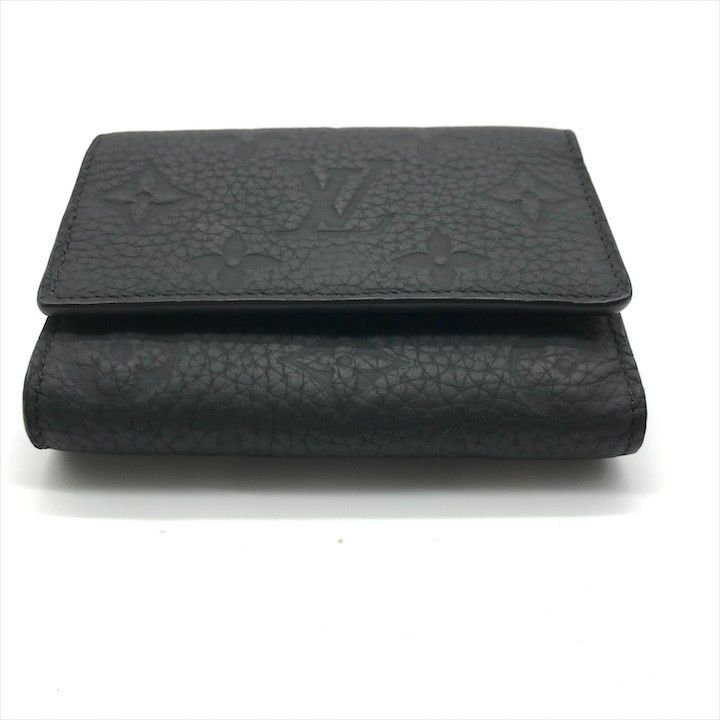 Louis Vuitton Monogram Wallet Taurillon Portofoy Pilot Black