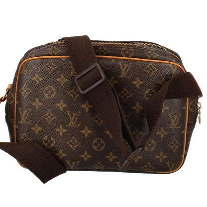 Louis Vuitton Reporter PM M45254 Monogram Women's Shoulder Bag Brown Excellent