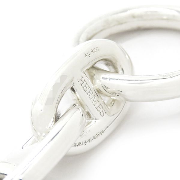 Hermes Bracelet Chaine D'ancre MM Silver 925 Silver 13 Frames Star Ring Silver