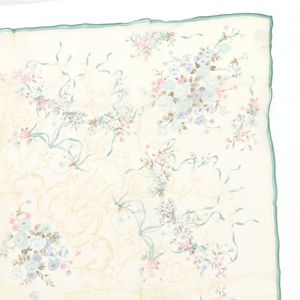 Christian Dior Flower Motif Scarf 100% Silk 4000010801100140
