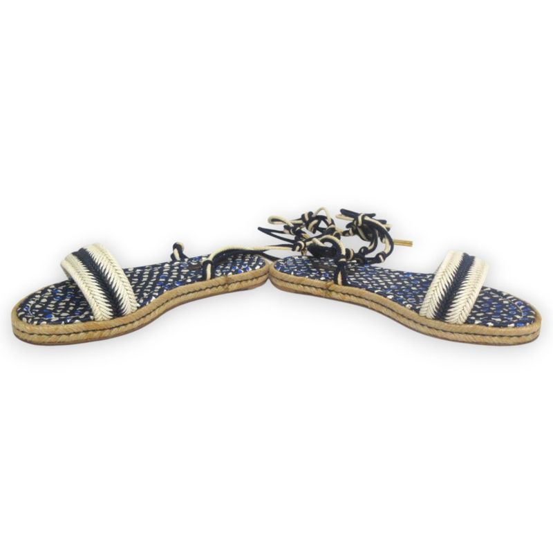 Good Louis Vuitton Shoe Lace Strap Jute Flat Sandals 37 Approx 23.5cm (9.25in)