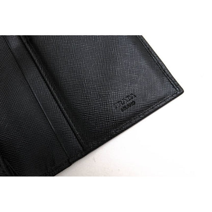 Prada Long Wallet Men Leather Black 2 Mv836 Portafverticgrande with Coin — view 7