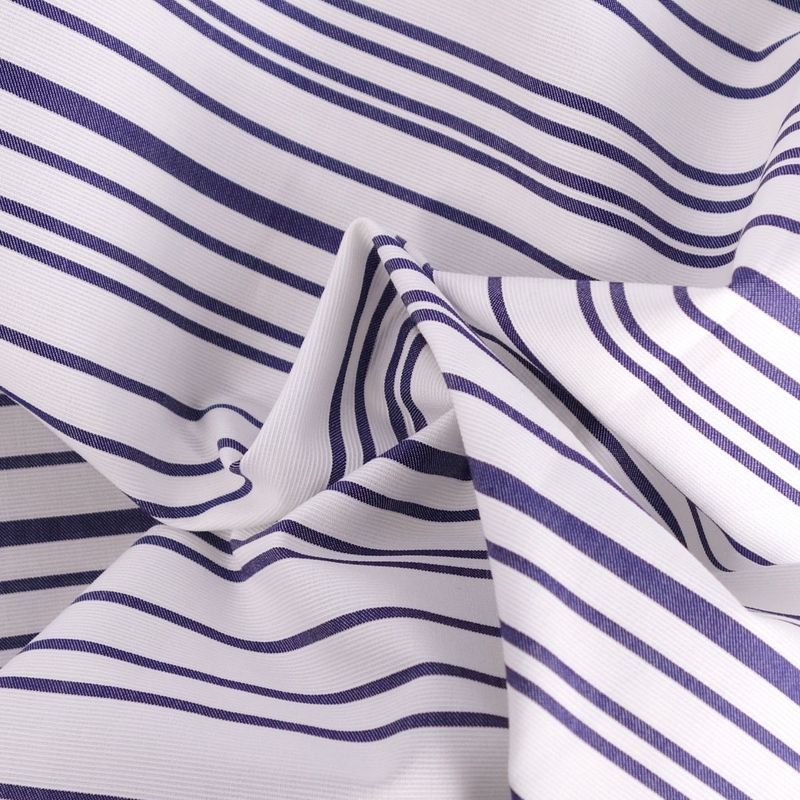 Hermes Shirt Snap Down Collar Striped Long Sleeves Cot