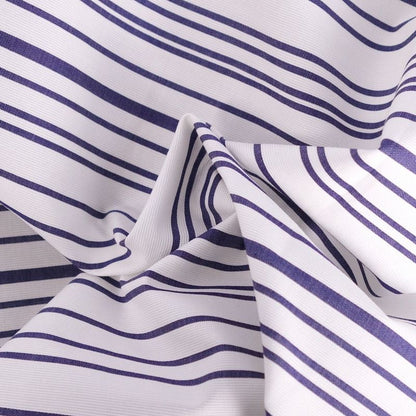 Hermes Shirt Snap Down Collar Striped Long Sleeves Cot