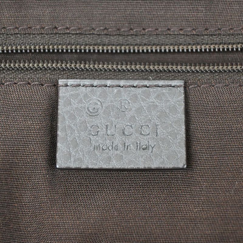 Gucci Shoulder Tote Bag Bamboo Tassel Leather Gray 38ka912