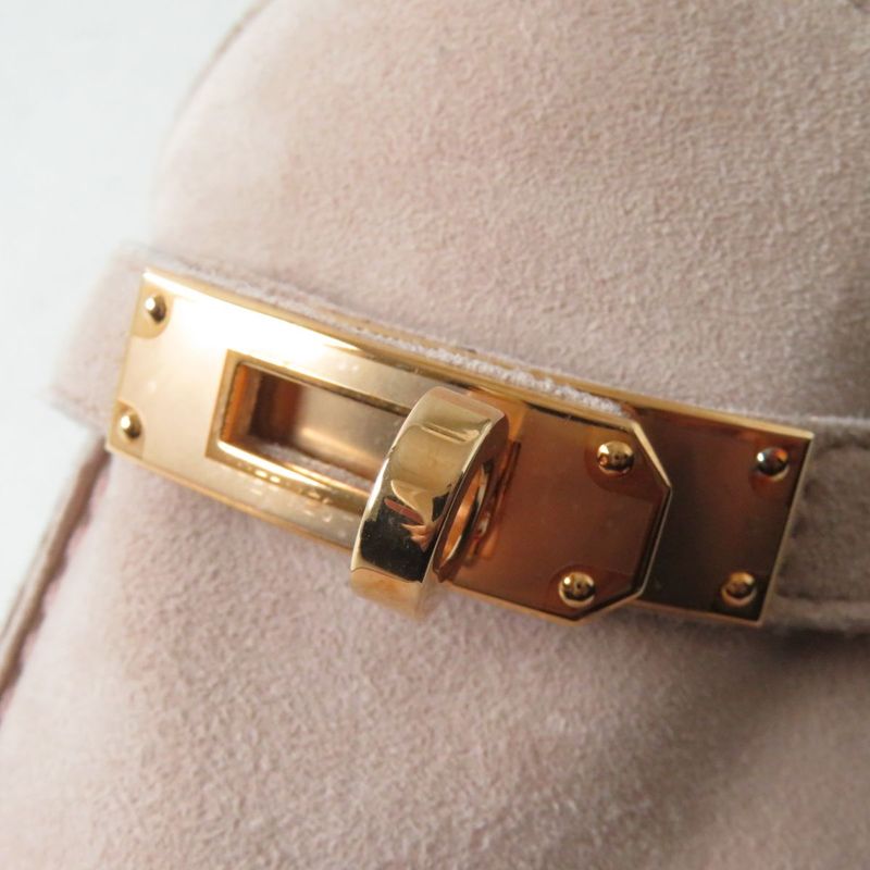 Unused 21aw Hermes Destin Women's Kelly Buckle Suede Leather Moccasins/loafers