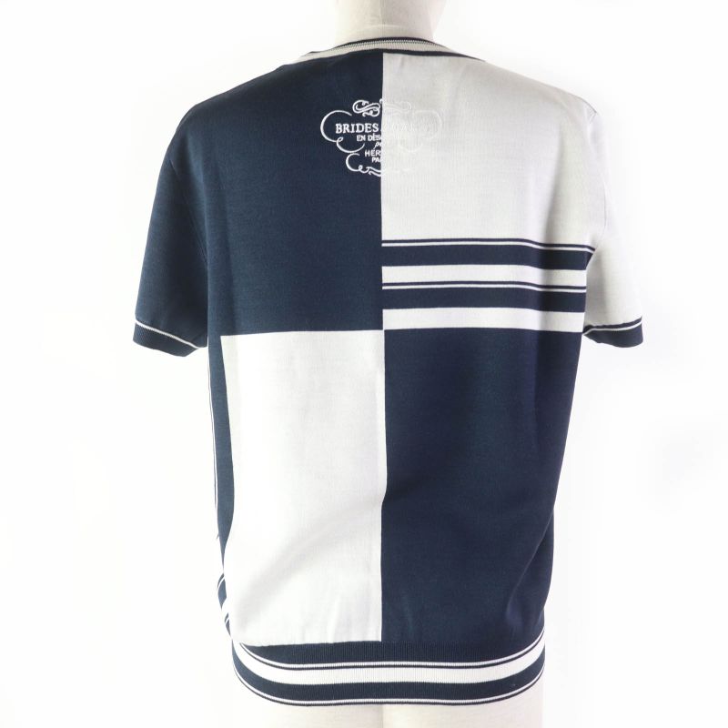Hermes 24 Year 4e2654d6 None Order Silk Knit Jacquard Short Sleeve Short Sleeve