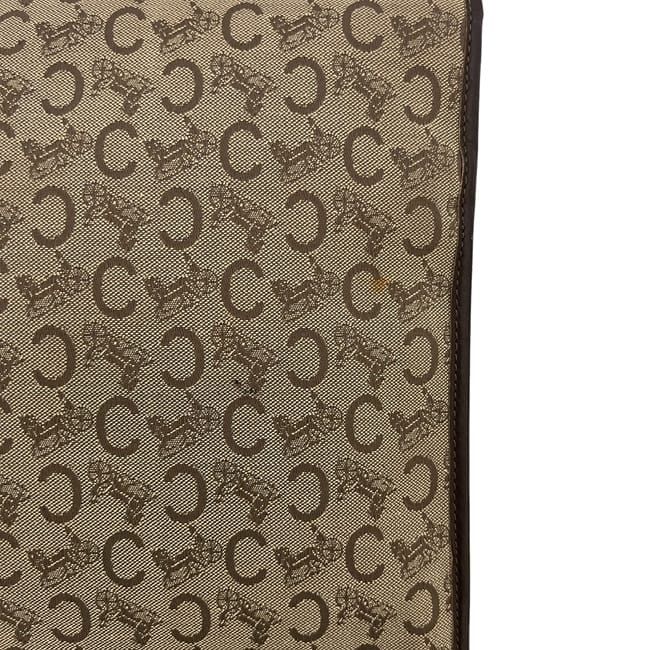 Celine Clutch Bag Beige Brown C Macadam Rare Canvas