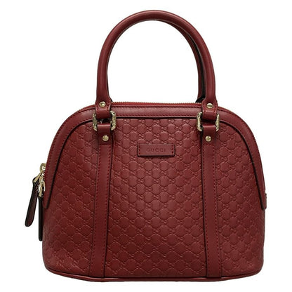 Gucci Handbag Micro Guccissima 449654 Red Leather