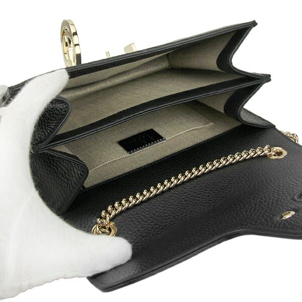 Gucci Shoulder Bag Dollar Calf Black