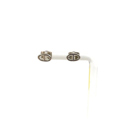 Hermes Chaine D'ancre Motif Silver Earrings