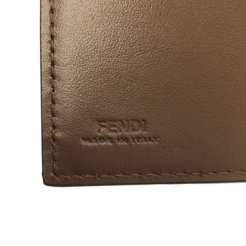 Fendi - FF Diamond Leather Wallet - Brown - Women