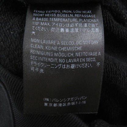 Balenciaga 2021 600583 Campaign Logo Print Oversized Pullover Hoodie Black XXS