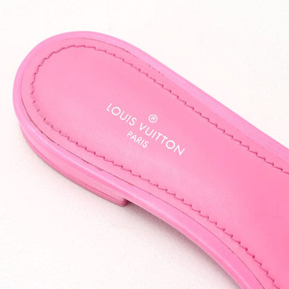 Louis Vuitton Revival Line Sandals Size 36 LV Monogram Logo Square Toe Made In