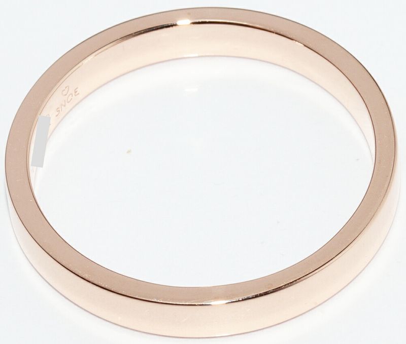 Cartier Ring 18K Pink Gold C De Cartier Ring Engraved Ring Width 3mm (012in)