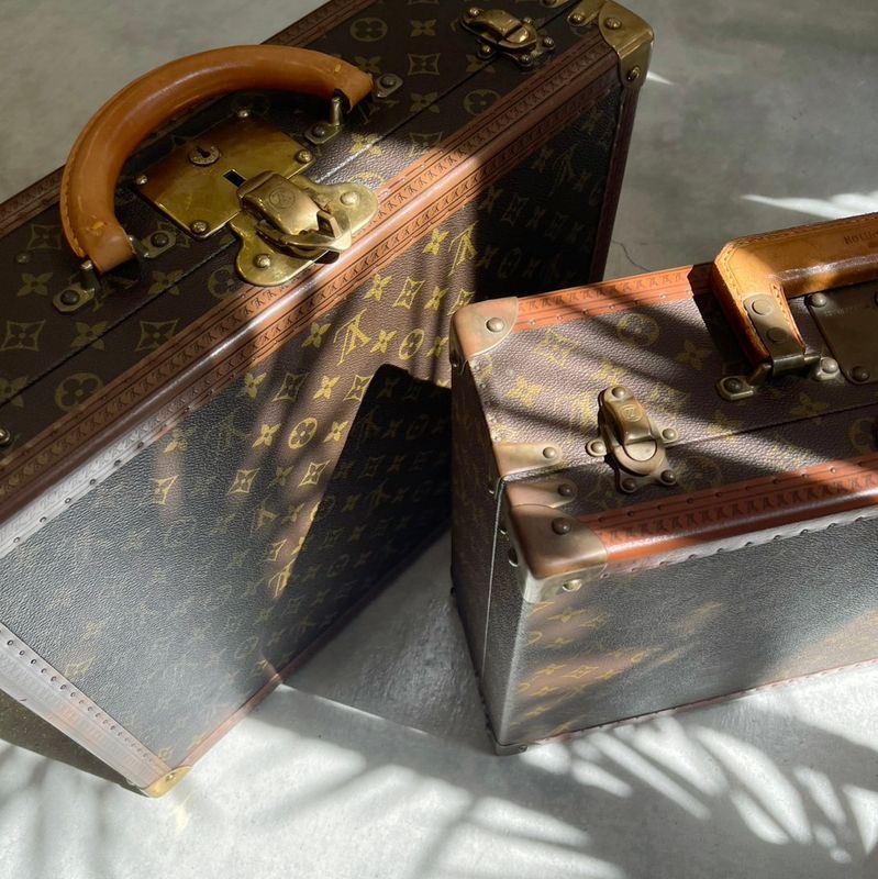 Louis Vuitton ⑤ M21325 Bisten 60 M21325 Trunk Monogram Unisex Brown FREE