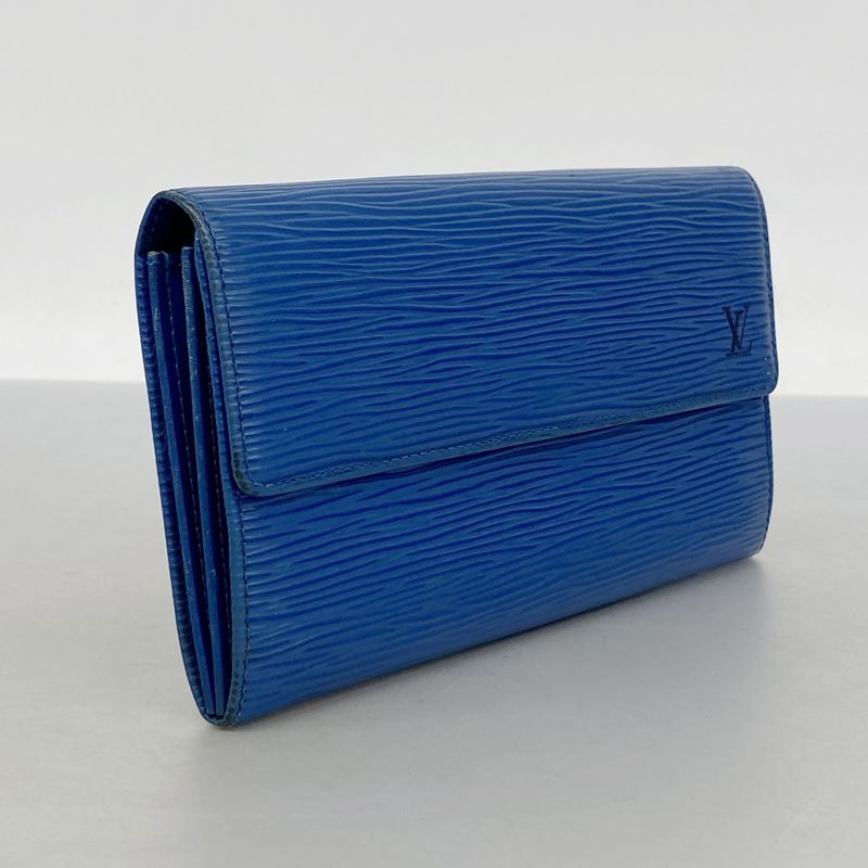 Louis Vuitton Epi Pochette Porte Monet Cles Di M63575 Toledo Blue Ladies Long