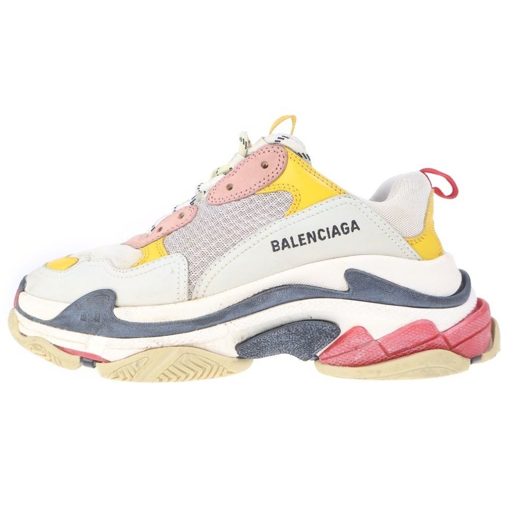 Balenciaga Triple S Distressed Low Cut Sneakers Shoes Multicolor
