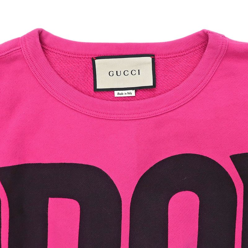 Gucci Sweatshirt Billy DOOL S Pink 475532 100% Cotton Long Sleeve
