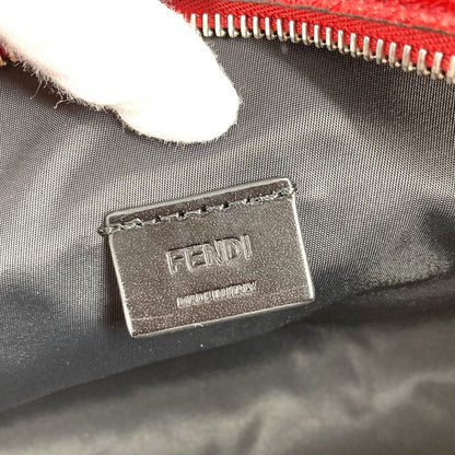 Fendi Second Bag Logo 7as378 Leather Red