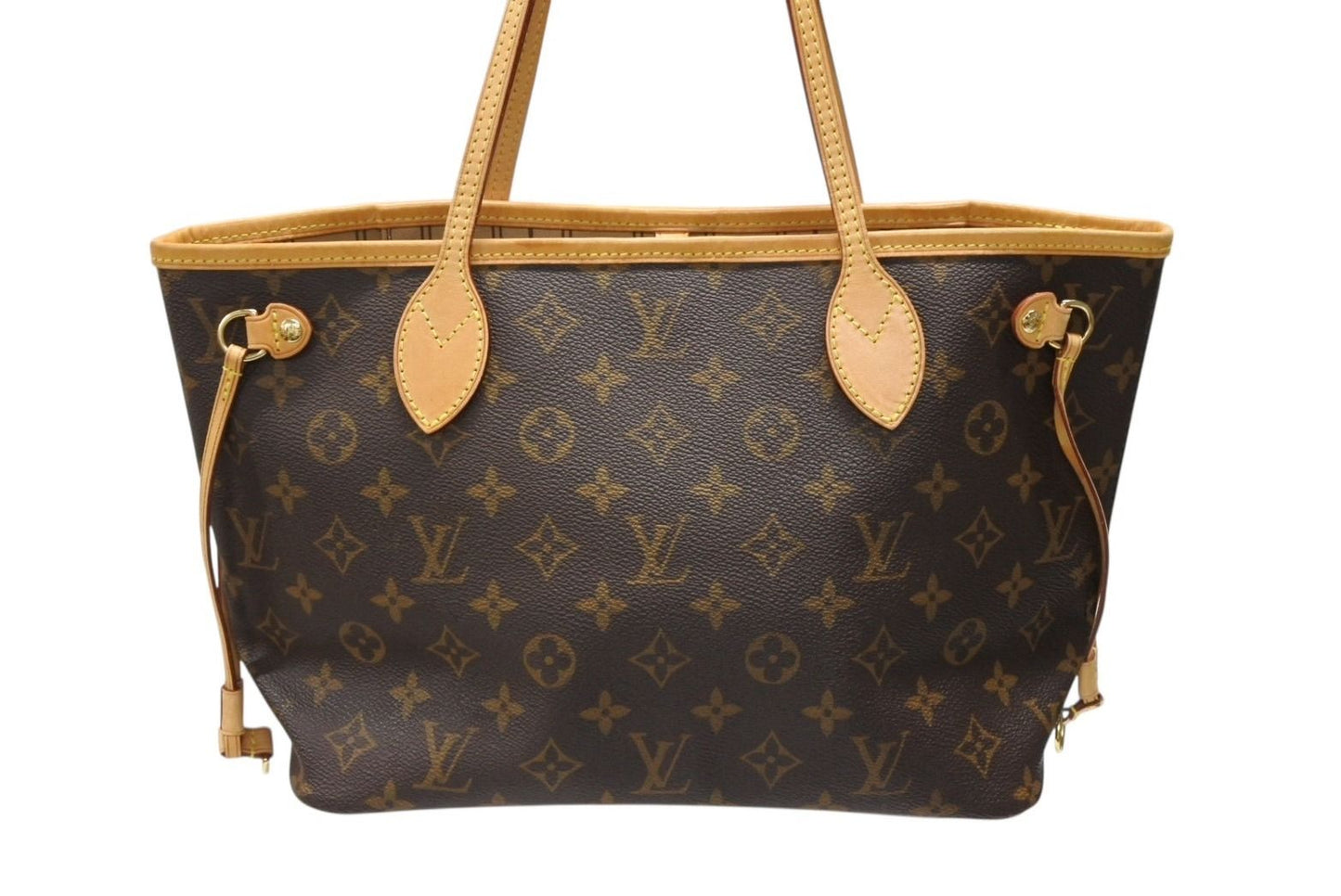 Louis Vuitton Monogram Neverfull PM Tote Bag Brown Vachetta Leather Gold — view 2
