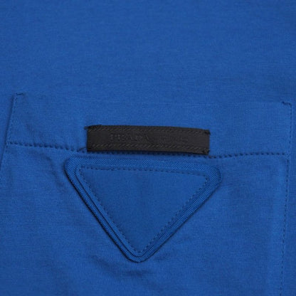 Prada Short Sleeve T-shirt Size M Triangle Patch Crew Neck Chest Pocket