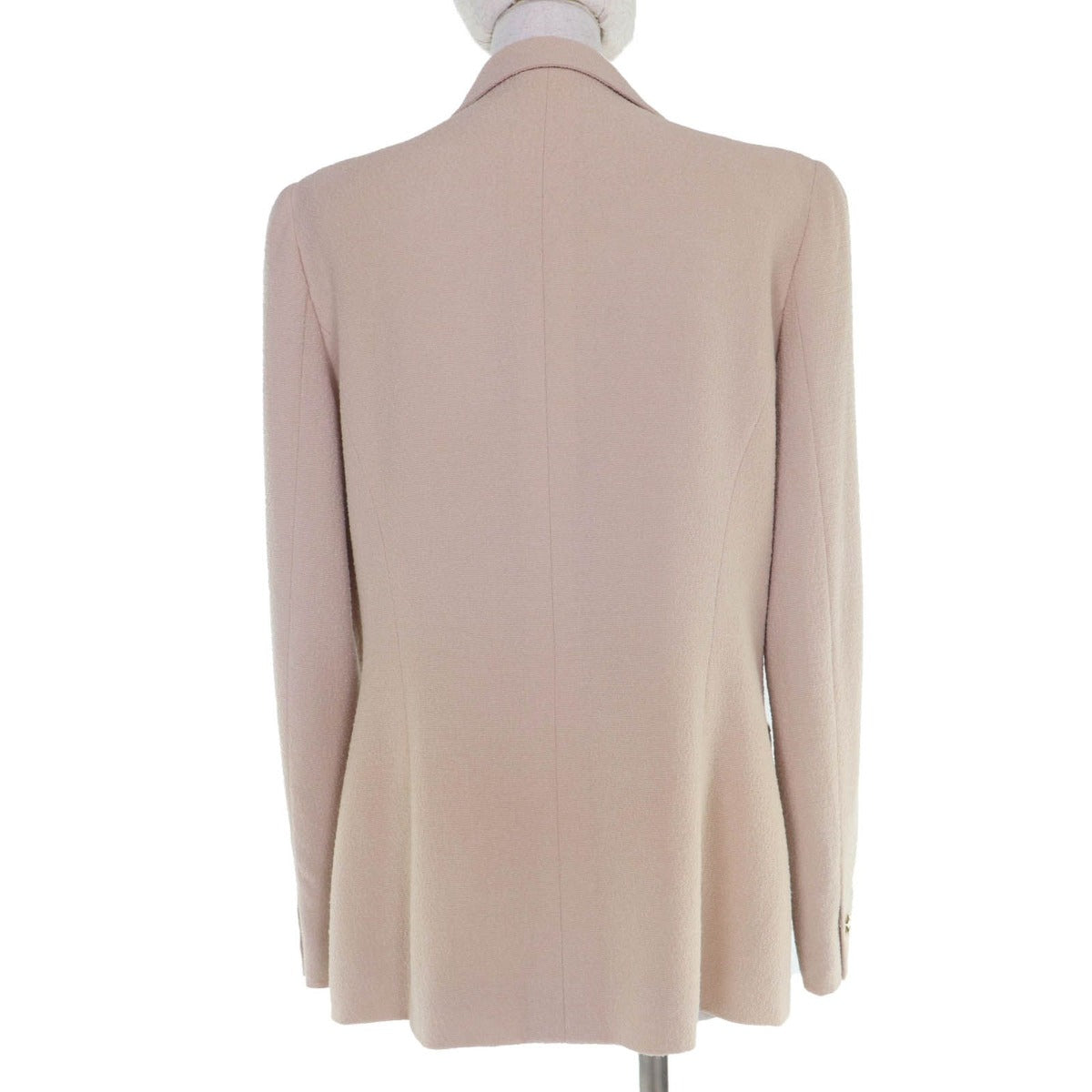Chanel Vintage Wool Coco Button Jacket Beige 40 — view 3