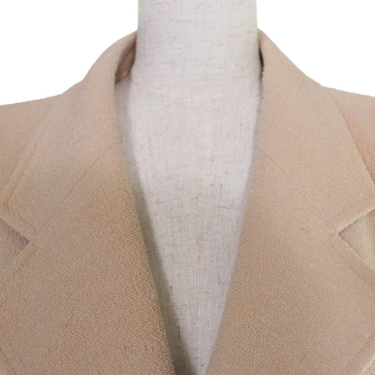 Chanel Vintage Wool Coco Button Jacket Beige 40 — view 4