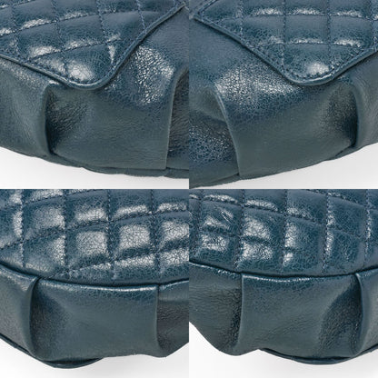 Chanel Waist Bag Matelasse Lambskin With Coco Charm Blue Gold Hardware Ladies