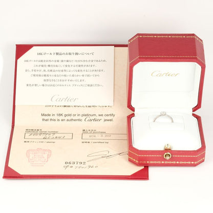 Cartier D'amour Diamants Légers 18kwhite Gold × Diamonds #7 Ladies 2.4g Ring