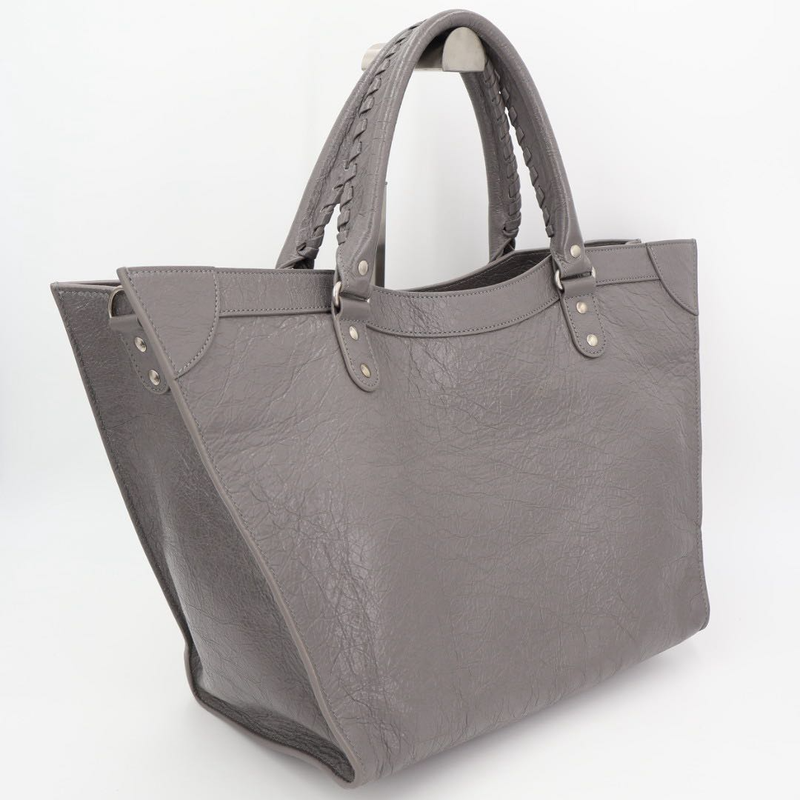 Balenciaga Handbag Shoulder Bag Neo Classic M Leather Gray Women 702502
