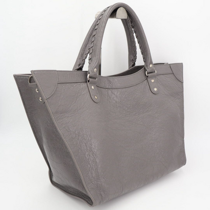 Balenciaga Handbag Shoulder Bag Neo Classic M Leather Gray Women 702502
