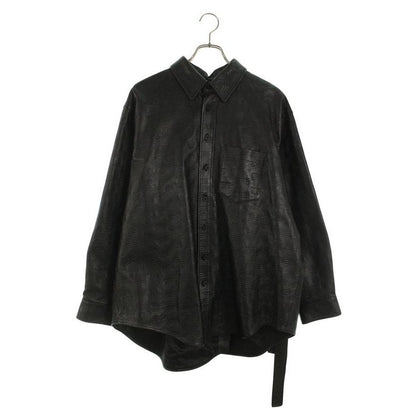 Balenciaga Bbmonogram Lamb Leather Long Sleeve Shirt