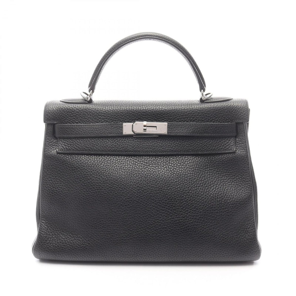 Hermes Handbag Kelly 32 Black Leather
