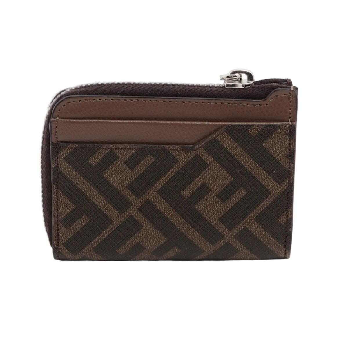 Fendi Zucca Roma Leather Coin Purse Compact — view 2