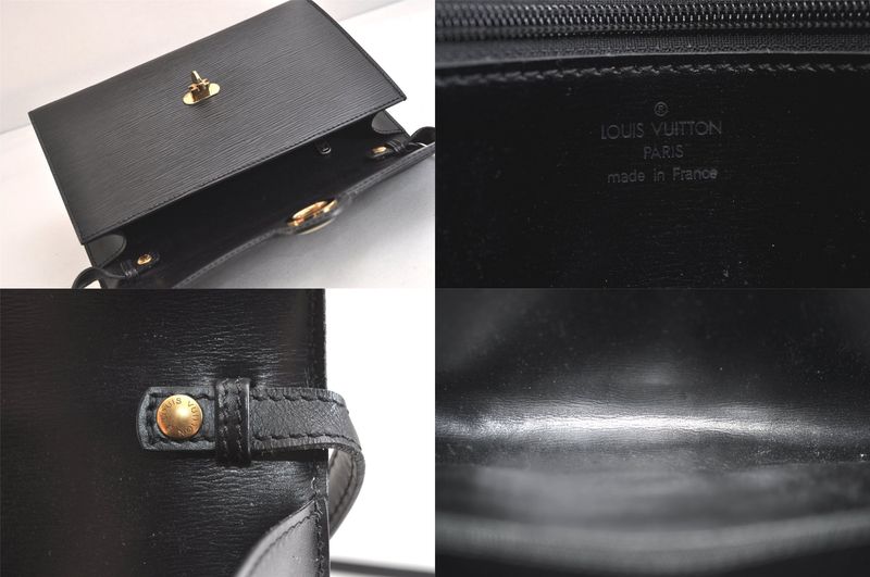 Louis Vuitton Epi Arche 2way Shoulder Clutch Bag Black M52572 LV 2613n