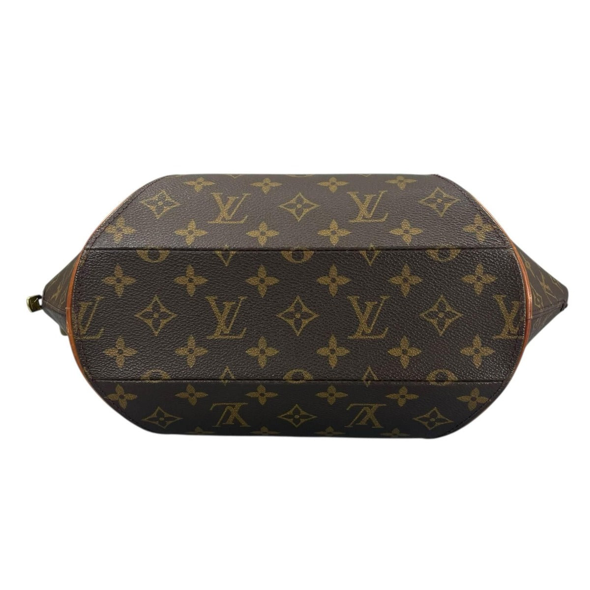 Louis Vuitton Ellipse MM Monogram Leather Brown Handbag Gold — view 4