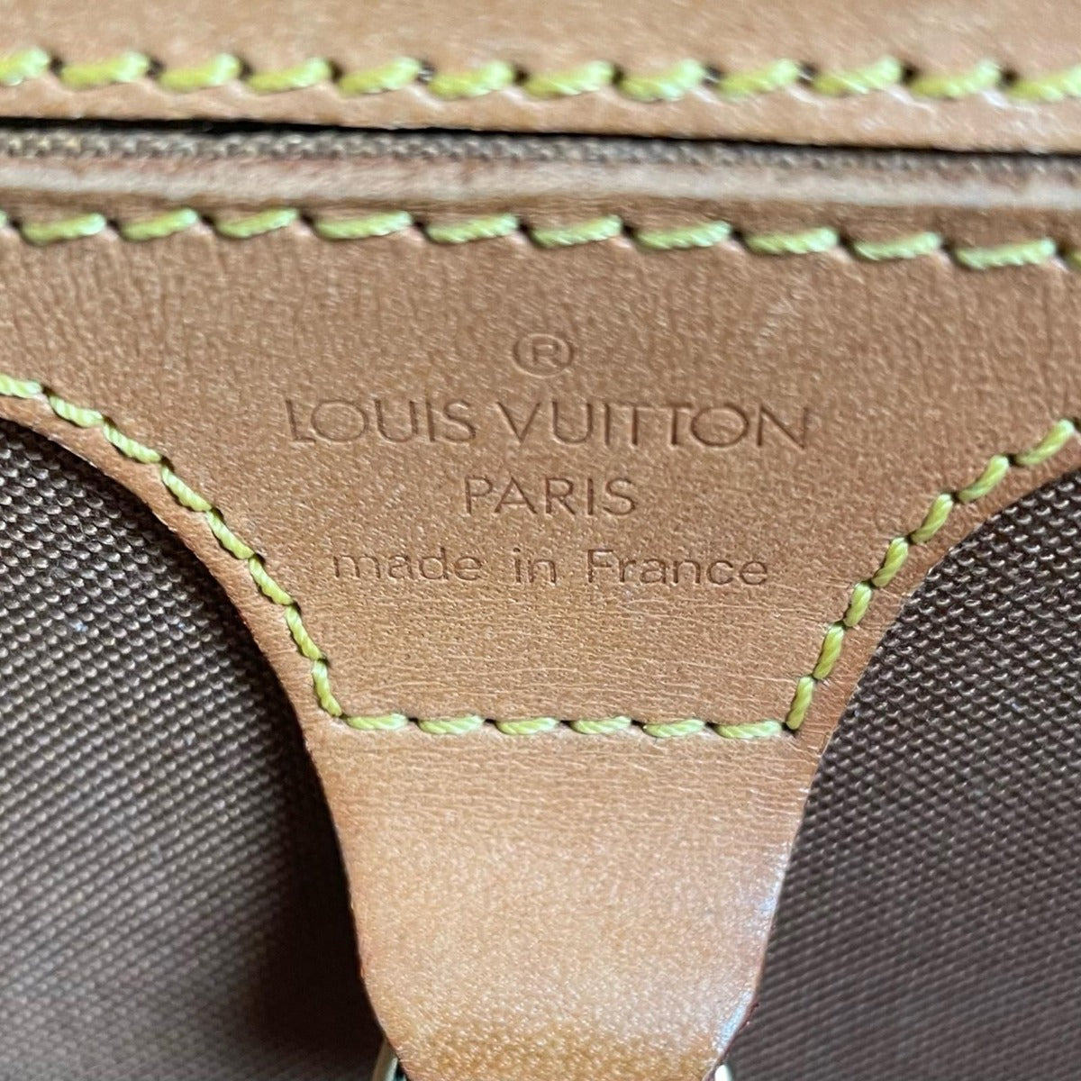 Louis Vuitton Ellipse MM Monogram Leather Brown Handbag Gold — view 6