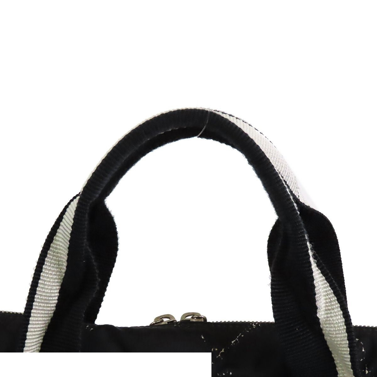 Chanel Vintage Travel Line Briefcase Black White Silver Nylon PC Case Business — view 4