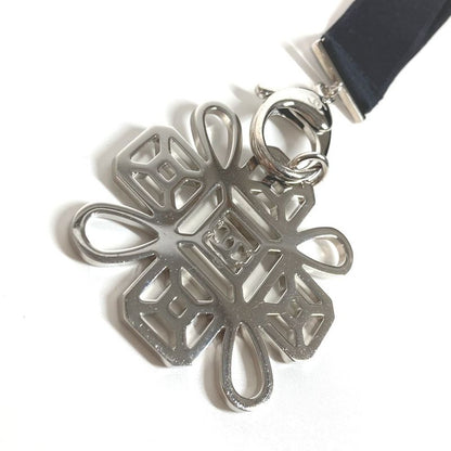 Chanel Strap Neck Strap Necklace Metal Black