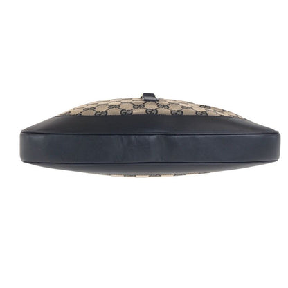 Gucci Jackie Black Gold Hardware GG Canvas/leather 001 3306 Shoulder Bag