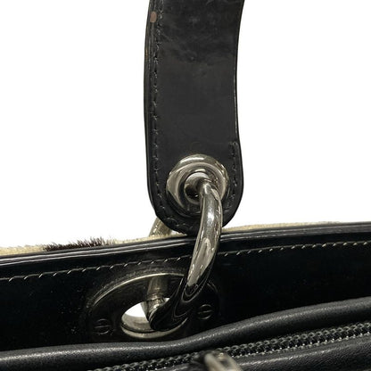 Dior/christian Dior Handbag Lady Dior Large Bag Dark Brown X White X Black