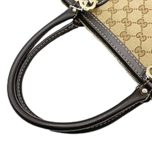 Gucci 257069 GG Pattern Handbag Canvas Tote Bag Gucci Beige
