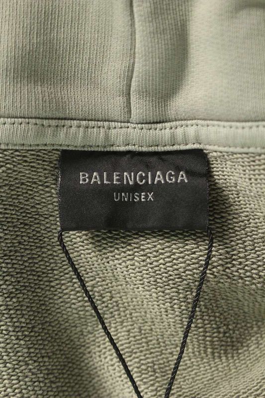 Balenciaga 25SS 744441 Tqva9 Tapelogo Damaged Hoodie Men's S