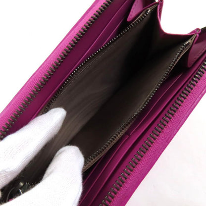 Bottega Veneta 114076 Intrecciato Round Zip Leather Long Wallet