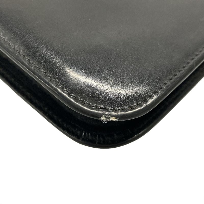 Saint Laurent Paris Long Wallet - 362760 Black Studded / Round Zipper Leather