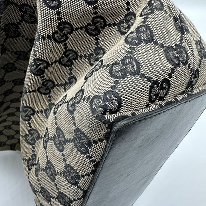 Gucci 002 1098 GG Canvas Tote Bag Brown GG Canvas Ladies Men Fashion Vintage