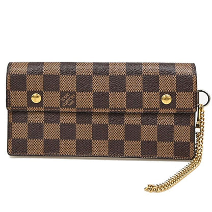 Louis Vuitton Long Wallet Damier Portefeuille Accordion Fold Wallet N60002