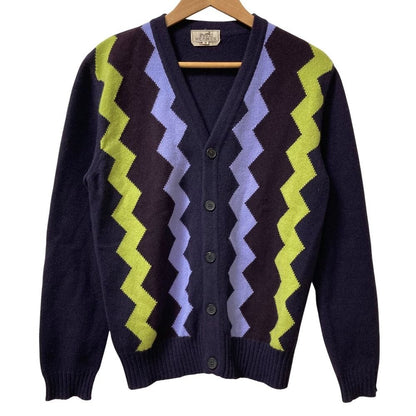 Hermes Cashmere Knit Cardigan M Purple