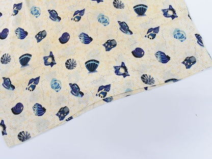 Authentic Hermes Shell Pattern Polo Shirt Short Sleeve Tops 40 Cotton Beige